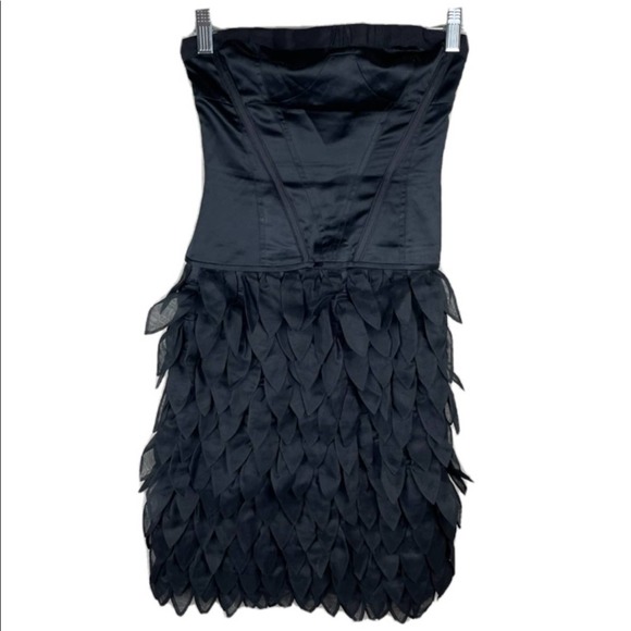 bcbg black feather dress BCBGMaxAzria | Dresses | Max Azria Strappless Mini Women Size birthday outfit 🩵 A dreamy powder-blue Colour:Mustard Please hang this style